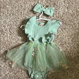 Amazon Kids Formal Dress Set - Green